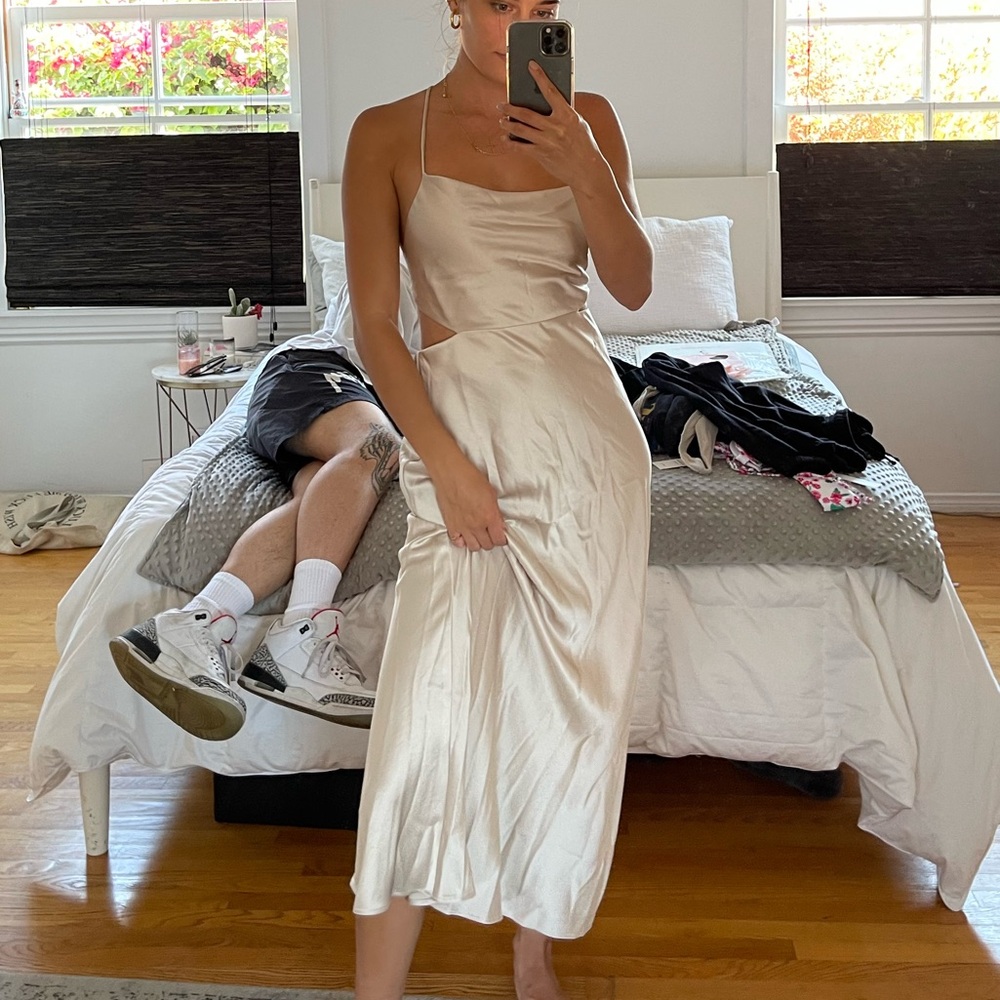 BEC & BRIDGE TIE CHAMPAGNE DRESS